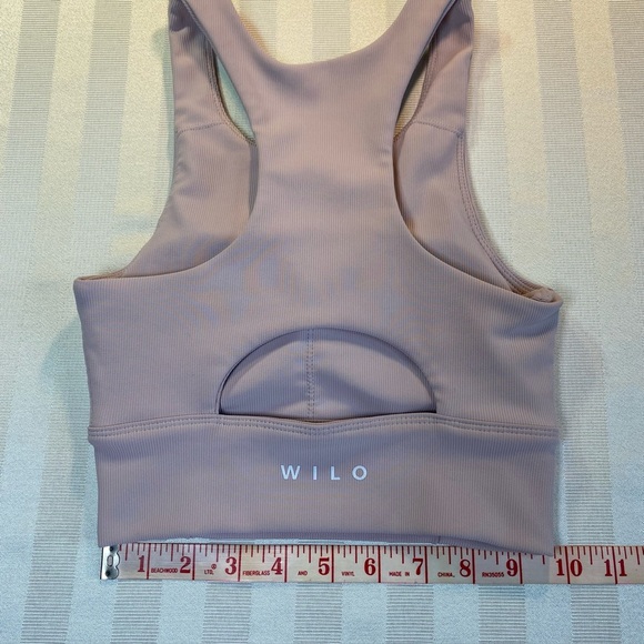 WILO Sports Bra Ribbed Sz XS Pale Lavender EUC - Picture 2 of 8